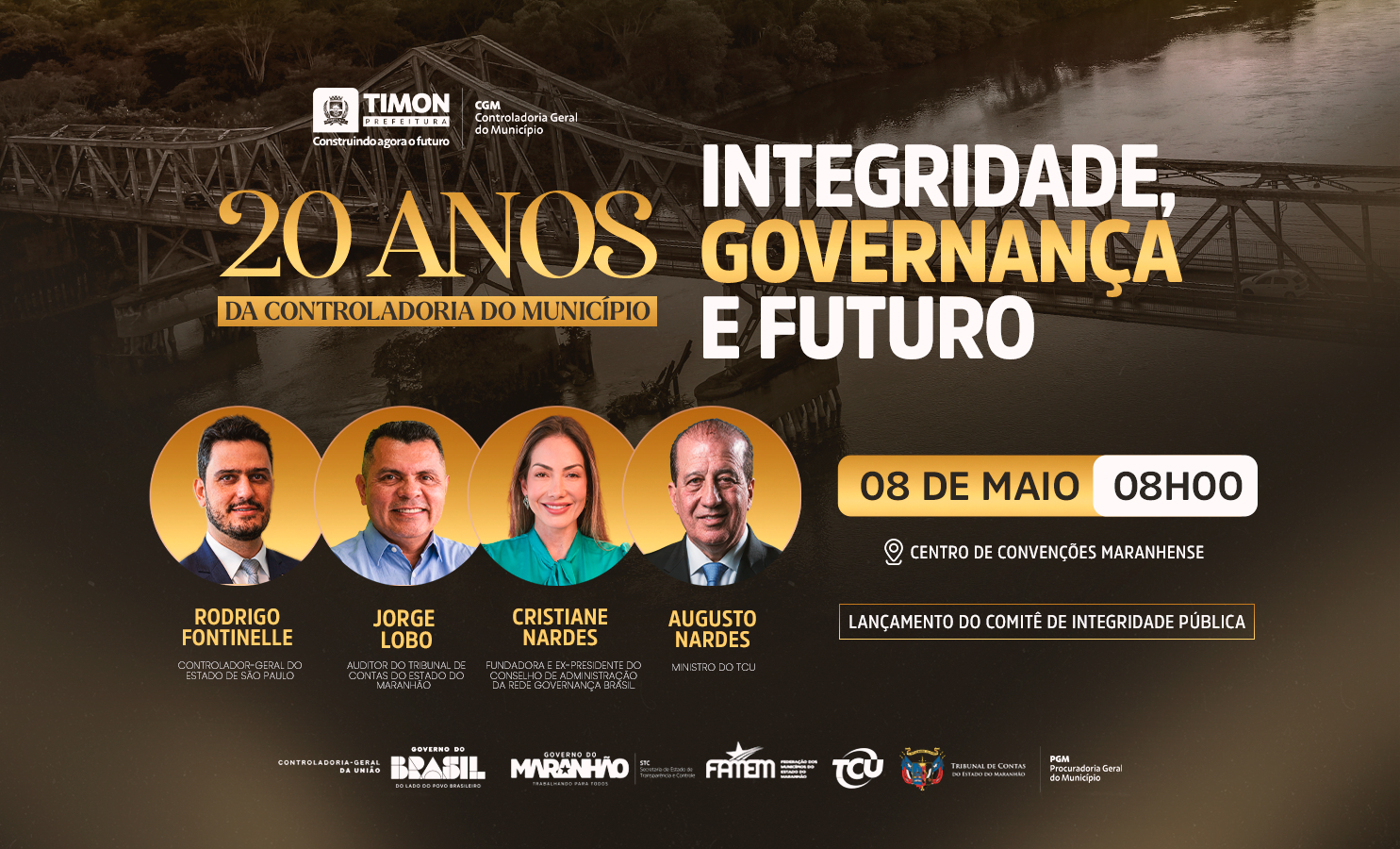Prefeitura de Timon lança Comitê de Integridade Pública em evento que marca os 20 anos da Controladoria do Município