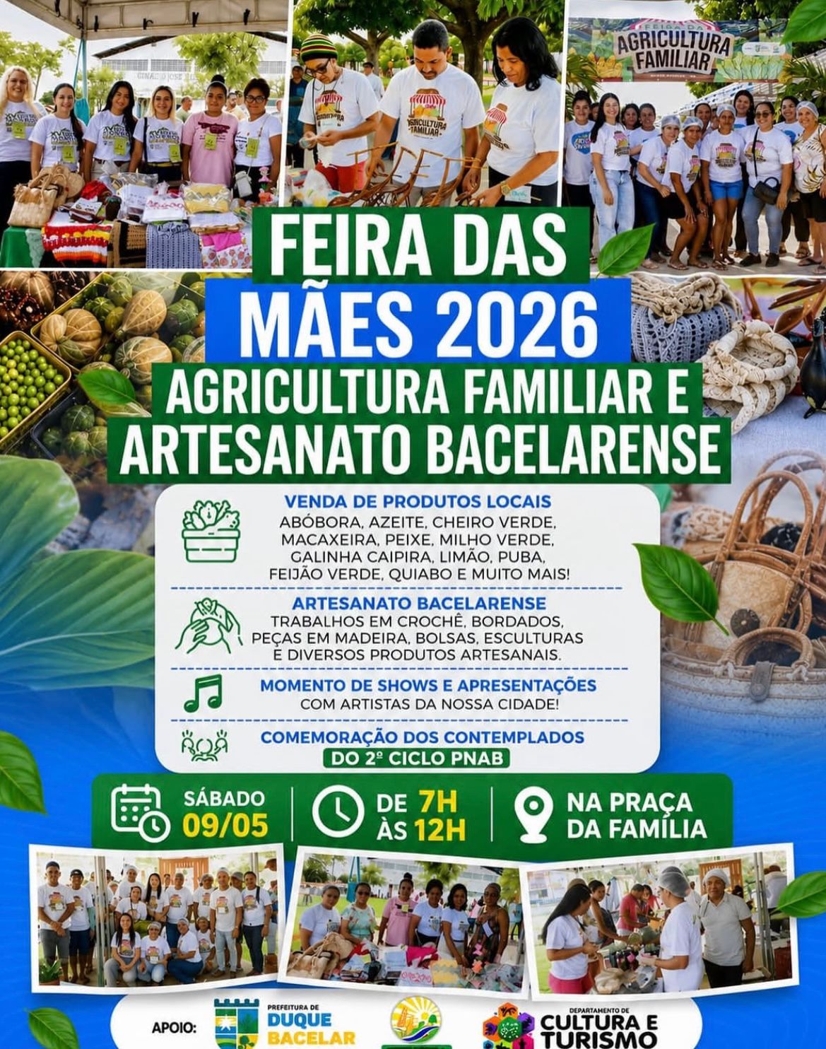 Feira das Mães 2026 valoriza cultura e produtores locais em Duque Bacelar