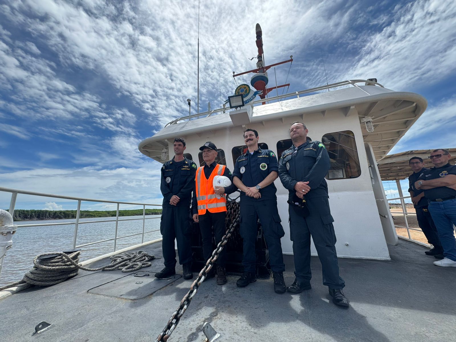 Porto Piauí recebe navio da Marinha do Brasil especializado em pesquisa e coleta de dados